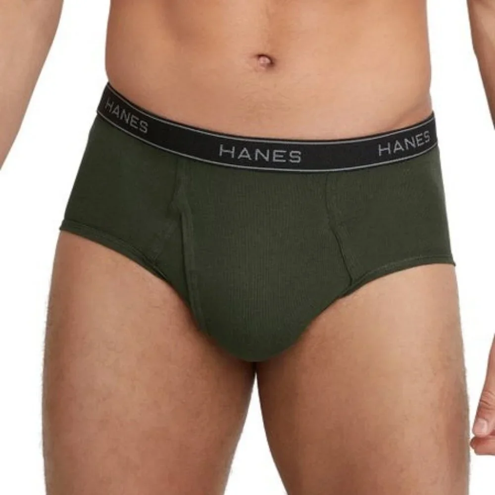 Hanes Comfort Flex Briefs Underwear Mid-Rise 6-Pack Multi-color Men's Size Large